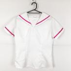  cosplay sailor suit outer garment large size pink 1 pcs line woman school uniform middle . high school white uniform used GM0711