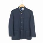  школьная форма . Ran 175A мужчина . Fuji яхта верхняя одежда круг мытье возможно шерсть . Fukuoka средняя школа школа указание форма раунд цвет темно-синий б/у разряд C a3 JJ7051