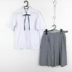 blouse skirt cord Thai top and bottom 3 point set large size summer thing woman school uniform middle . high school white uniform used rank B NA2882