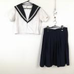  матроска юбка верх и низ 2 позиций комплект 170A большой размер лето предмет белый 2 шт линия женщина школьная форма средний . средняя школа белый форма б/у разряд C NA4469