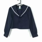  матроска верхняя одежда 150A зима предмет белый 1 шт. линия женщина школьная форма Aichi Okazaki quotient индустрия средняя школа темно-синий форма б/у разряд B NA7656