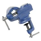 万力 バイス 卓上 開き幅50mm 360度回転ヘッド クランプ固定式 素材の加工/圧着などに DIY 工具 ホビー 大工道具 小型 テーブルバイス ■■ ◇ 50mm万力
