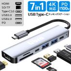 USB Type-C ハブ 7in1 4K HDMI USB3.0 PD対応 L