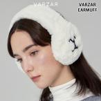 VARZAR バザール カーブロゴファーイヤーマフ VA Curved Logo Fur Earmuff 韓国 耳あて 防寒 ホワイト ブラック レディース 人気 プレゼント ギフト