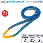 【まとめ買い】4個セット 東レインターナショナル シグナルスリングHG SG4N エンドレス形 2ton 幅25mm 長さ2m (40388)
