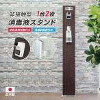 日本製 消毒液スタンド 高さ1550mm 体表温検知器付き 自動消毒噴霧器 赤外線センサー 自動噴霧器 体表温検知 aps-k1550p