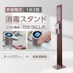 日本製 非接触型 消毒液スタンド 体表温検知機能付き自動消毒噴霧器 赤外線センサー 体表温度検知 aps-w1560-hd