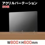 point3倍 日本製造 透明アクリルパーテーション W800xH600mm バージョンアップ 角丸加工 組立簡単 仕切り板 間仕切り デスク用仕切り板 jap-r8060