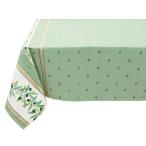 フランス製 コットン撥水テーブルクロス☆オリーブ柄/グリーン 150x120cmサイズ F155120-RMTL-GR