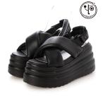 ショッピング厚底 サンダル 【SALE】YOSUKE ヨースケ 厚底サンダル ウィメンズ ダッドシューズ チャンキーソール 2710047 BL BLACK