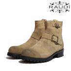 【SALE】ラウディ エンジニアブーツ サイドジップ RAUDI R-43207 BEIGE スエード 本革