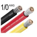 PACER MARINE社　バッテリーケーブル 1/0 AWG　1m単位切売り　レッド　ブラック