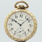 デッドストック級 箱/保証書付 ウォルサム 手巻き スモセコ ラウンド アンティーク 白文字盤 懐中時計 9350ABC5397100STU