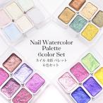  ногти акварель Palette 6 -цветный набор 