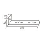 JET 502879 バスマーカーランプ 取付けステー L型 38x45x235mm