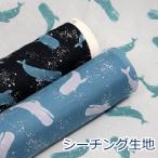 生地 布 くじら 深海 IN THE SEA ソフト加工 シーチング 綿100% 約110cm幅 5504-1 ゆうパケット2.5m対応 10cm単位価格