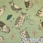 生地 布 ゴブラン織 ふくろう フクロウ アニマル ポリエステル70％ 綿30% 約140cm幅 5581-7 ゆうパケット0.5ｍ対応 10cm単位価格