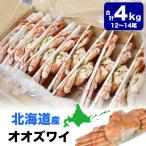 のし不可 在庫限り お一人様2コまで 北海道産 オオ ズワイガニ 姿 12〜14尾入(入数選択不可)合計4kg前後 カニ 蟹 かに パーティー 熨斗不可