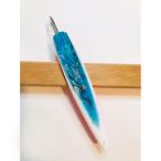 13cm 弓角ルアー  流れ模様 ブルーホ