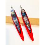 13cm 弓角ルアー 横流れ模様 ブラッ�