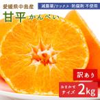 ショッピング甘平 【予約】中島産 みかん 甘平 2kg 訳あり 中島甘平 かんぺい サイズ混合 減農薬 産地直送 国産 愛媛県 希望の島産 ノーワックス 防腐剤不使用 送料無料