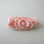 ピンク珊瑚お花のブローチ/G.SILVER/コーラル/『宝石サンゴ』