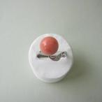 ピンク珊瑚シルバーフリーサイズリン...