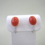 ショッピング桃 桃珊瑚 オーバルイヤリング (9×7ミリ) SILVERネジ・バネ 『宝石サンゴ』 珊瑚婚 還暦 誕生日 御祝 厄除 御守 3月の誕生石 ギフト プレゼント