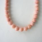 桃珊瑚 ネックレス 真鍮 モモ 『宝石サンゴ』 珊瑚婚 還暦 誕生日 御祝 厄除 御守 3月の誕生石 ギフト プレゼント 結婚35周年 珊瑚職人