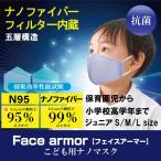 小杉織物 日本製 マスク 子供 キッズ ジュニア 高機能 ナノ×シルクマスク 立体 洗える シルク 抗菌 抗ウイルス ナノフィルターで徹底防御 無地/ロゴ入り