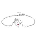 YL Mother and Daughter Bracelets Sterling Silver Mum Hold Child Heart