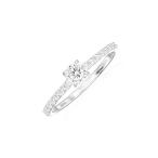 River Island Sterling Silver 4mm Round-Cut Solitaire CZ Engagement Rin