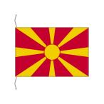 TOSPA 北マケドニア 国旗 卓上旗 旗サイズ16×24cm テトロントロマット製 日本製 世界の国旗シリーズ