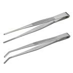 アネックス(ANEX) ピンセット２本組　先端ギザ150ｍｍ（直・先曲） ATW-S2