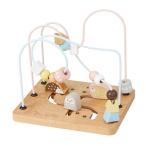 木のおもちゃ 指あそび 知育玩具 ルーピング ビーズ Milky Toy ミルキートイ アニマルマーチ