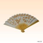 茶道用　扇子　白竹　5寸　楽印集　 (メール便対応商品10本まで）