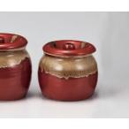 食器 おしゃれ 赤釉流1号かめ 200cc 蓋付き容器 漬け物入れ 卓上小物 ストッカー 業務用 trysテ