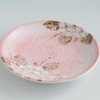 中皿 桜志野 白紫陽花　