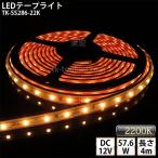 LEDテープライト シリコンチューブ TK-SS286-22K ゴールド 電球色(2200K) 60粒/m 単色 4m DC12V 屋外使用可能 ジャック付外径5.5mm×内径2.1mm