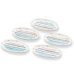 九谷焼 4.5号皿揃 線文/幸洋窯＜送料