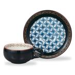 九谷焼 コーヒー碗皿 天目小紋＜コ�