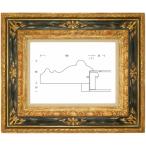 ハープ 金+黒緑 サイズF80号の高級額縁選び