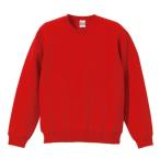 スウェット トレーナー XLサイズ レッド 綿混 10.0オンス ヘビーウェイト 裏起毛 速乾 クールネック 保温性 衣類