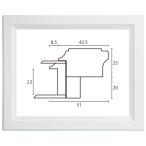油絵/油彩額縁 木製フレーム A260 アクリル付 ホワイト F20号
