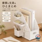 デスクオーガナイザー 卓上本棚 ファイルボックス A4 対応 ペグボード付き 有孔ボード付き ファイルスタンド ブックスタンド マガジンボックス 文房具収納 本立