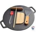 クレープパン クレープ トンボ付き IH 対応 クレープメーカー クレープ焼き器 フライパン 味付け済みの鋳鉄フライパン クレープパンセッ