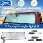 ショッピンググラディエーター 【並行輸入品】ジープラングラー TJ JK JL 1997-2024 グラディエーター JT フロントガラスサンシェード断熱シェードサンバイザーカバー