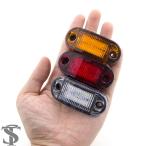 2PCS 6 LED クリアランスライト 防水LEDサイドマーカーライト テールライト トレーラー 車用トラック用 12V 24V カーアクセサリー