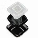 中皿ふた本体セット（50セット入れ）（正角丼）テイクアウト使い捨て食品容器麺丼