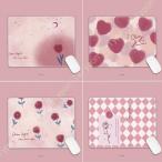 マウスパッド 花柄 プリント 丸型 柔軟 おしゃれ かわいい ゲーミングまうすぱっど PC ノートパソコン オフィス用 長方形 デスクラバーマット 滑り止め